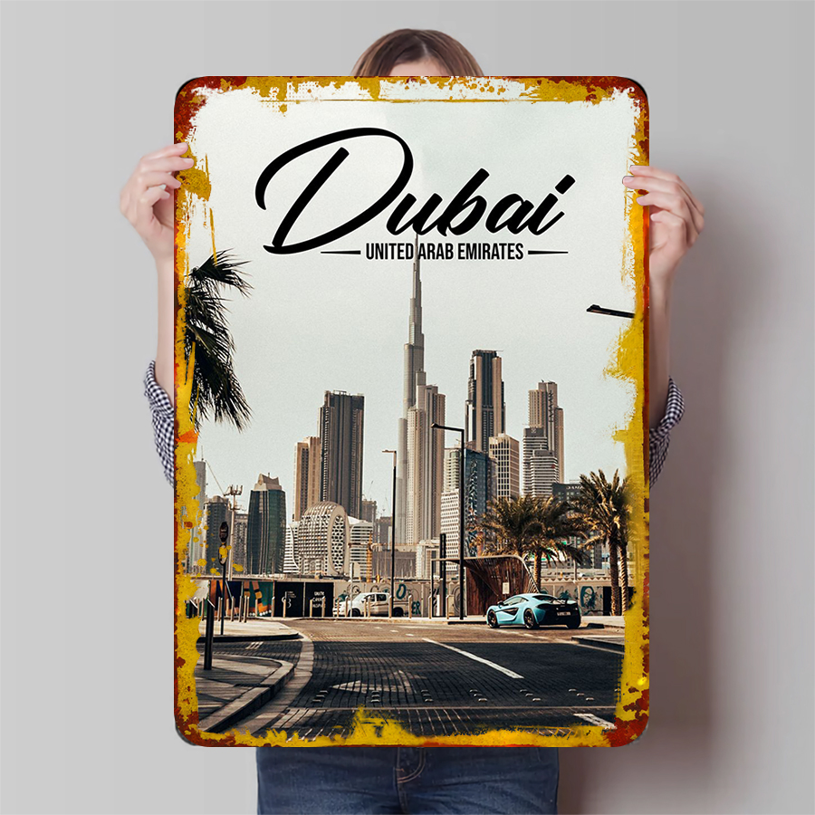 Dubai Skyline Metal Wall Art U - Home Office Dubai ulasan dan harga