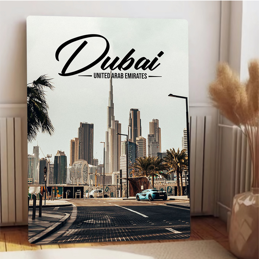 Dubai Skyline Metal Wall Art U - Home Office Dubai ulasan dan harga