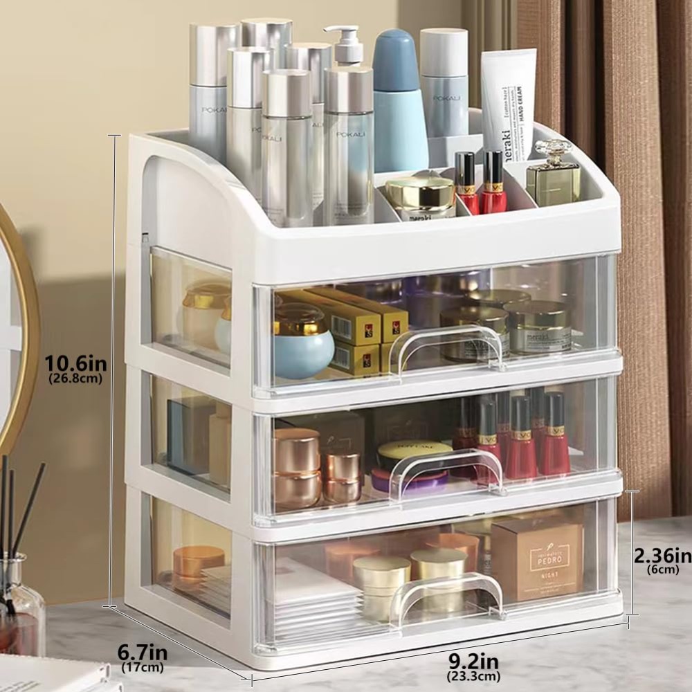 Multi-Layer Desktop Storage Bo - Home Office Desk With Drawers ulasan dan harga