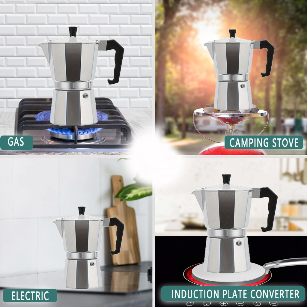 TRALOW Italian Stovetop Espres - Home Office Moka ulasan dan harga