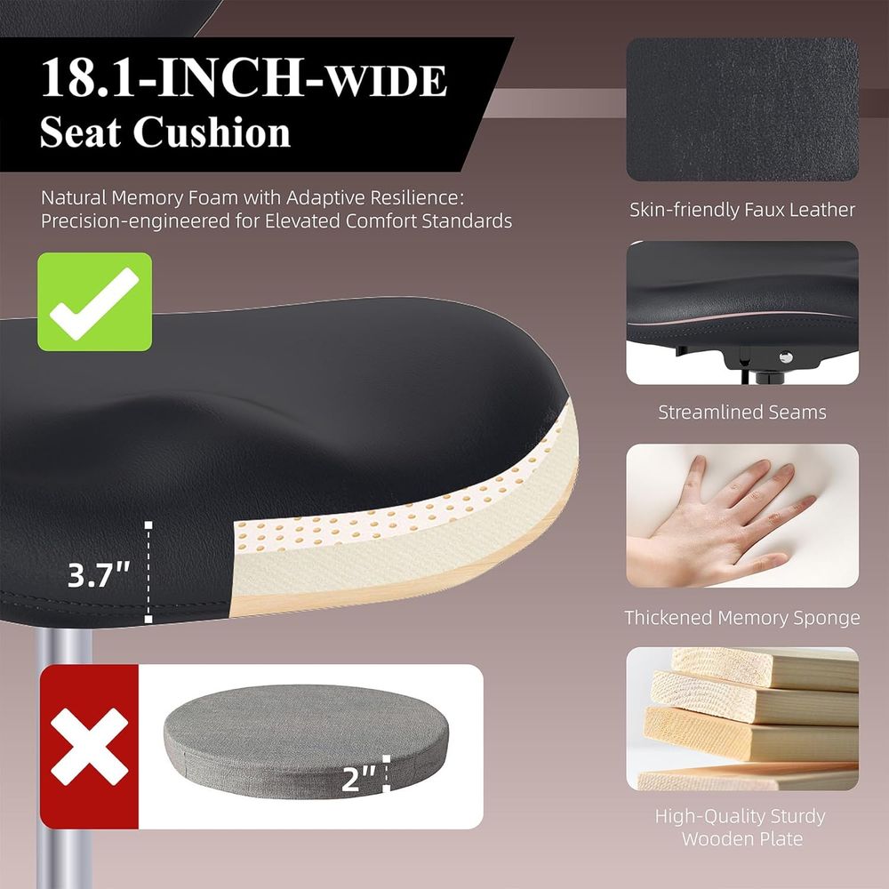 Ergonomic Swivel Chair with Lu - Home Office Chair ulasan dan harga