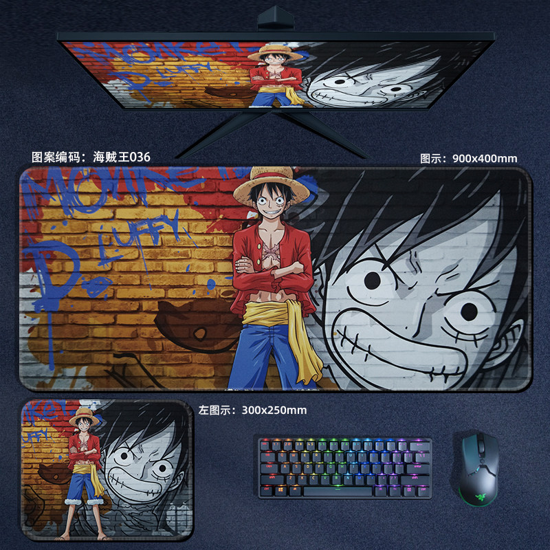 Anime ONE PIECE Leather Mouse  - Desk Mat Leather ulasan dan harga