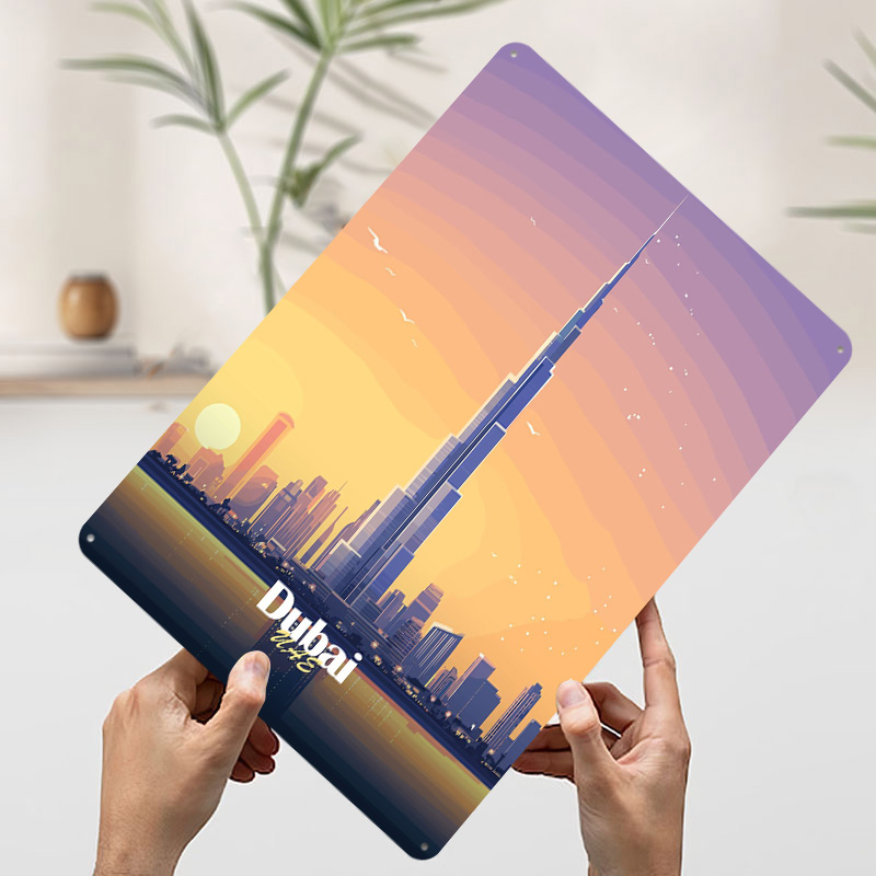 Dubai Skyline At Sunset Printe - Home Office Dubai ulasan dan harga
