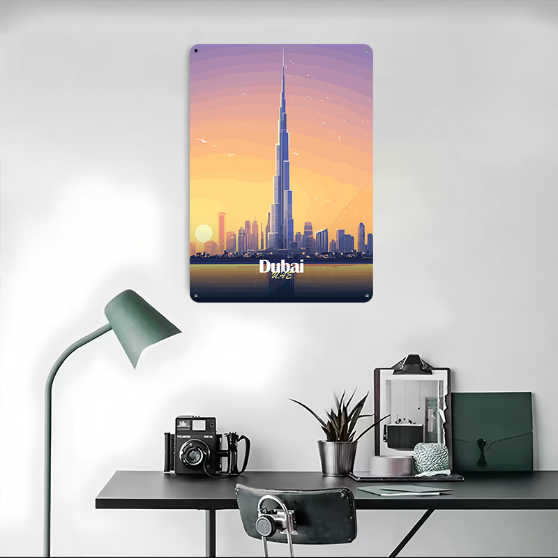 Dubai Skyline At Sunset Printe - Home Office Dubai ulasan dan harga