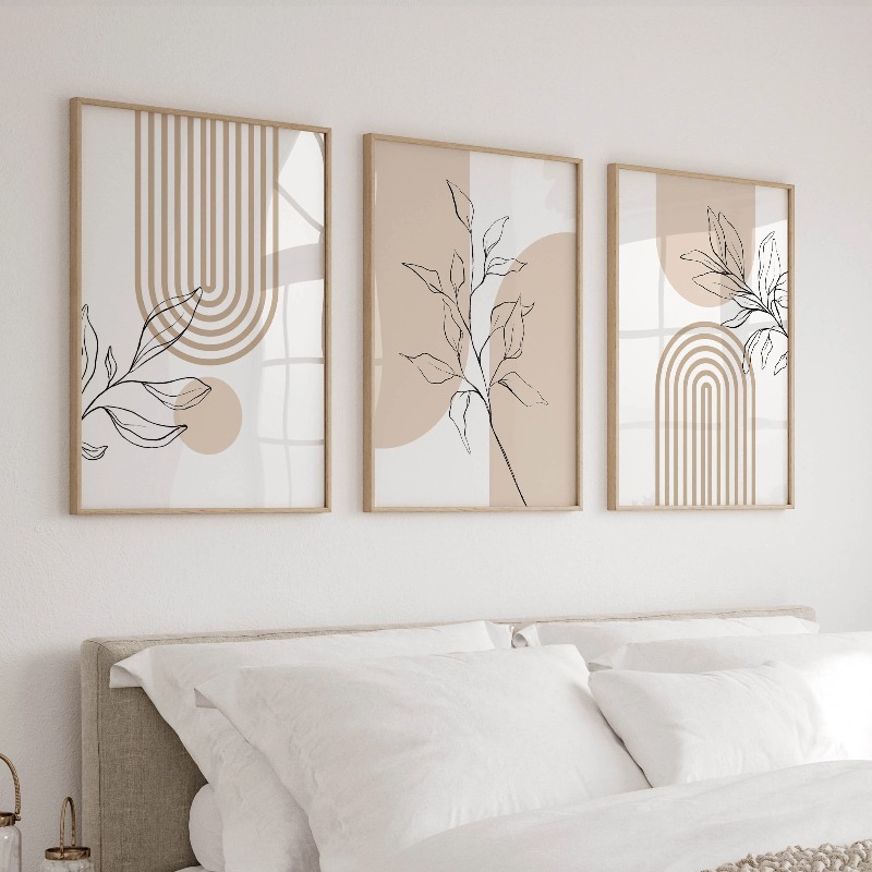 Neutral Wall Art Prints for Mo - Home Office Minimalist ulasan dan harga