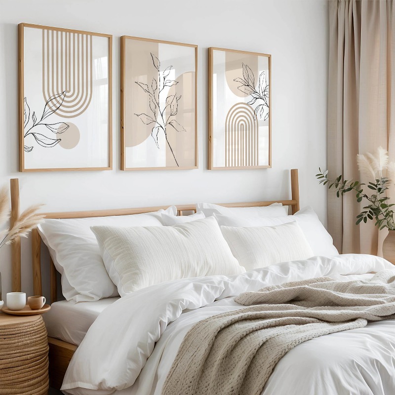 Neutral Wall Art Prints for Mo - Home Office Minimalist ulasan dan harga