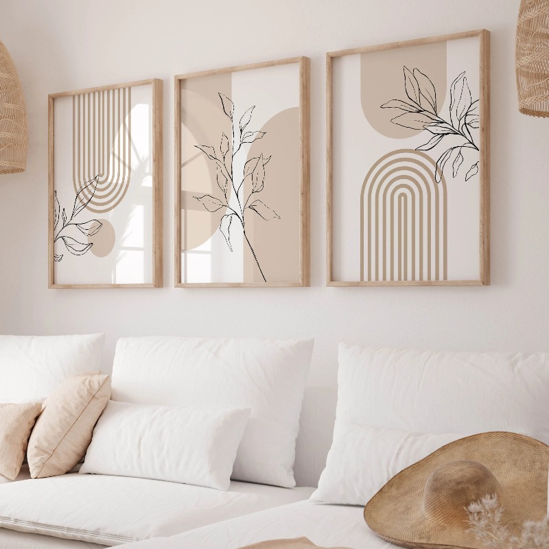 Neutral Wall Art Prints for Mo - Home Office Minimalist ulasan dan harga