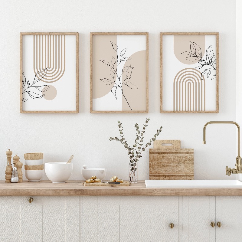 Neutral Wall Art Prints for Mo - Home Office Minimalist ulasan dan harga