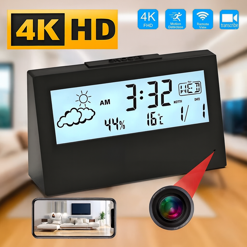 4K WiFi Clock Camera with Moti - Home Office With View ulasan dan harga