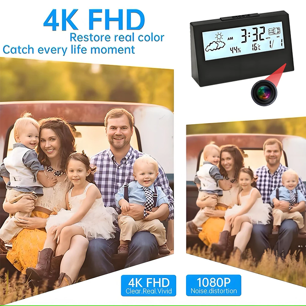 4K WiFi Clock Camera with Moti - Home Office With View ulasan dan harga