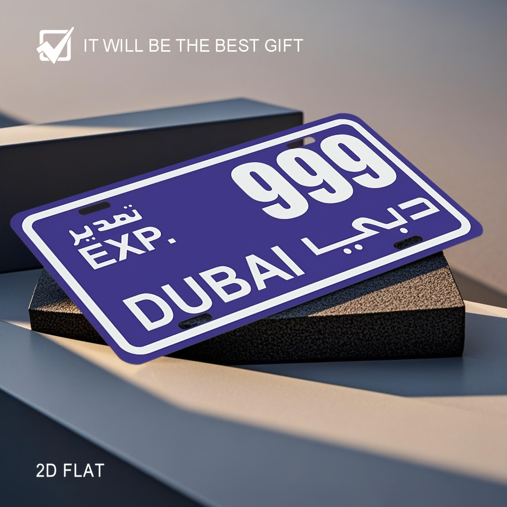 Vintage Dubai License Plate Me - Home Office Dubai ulasan dan harga
