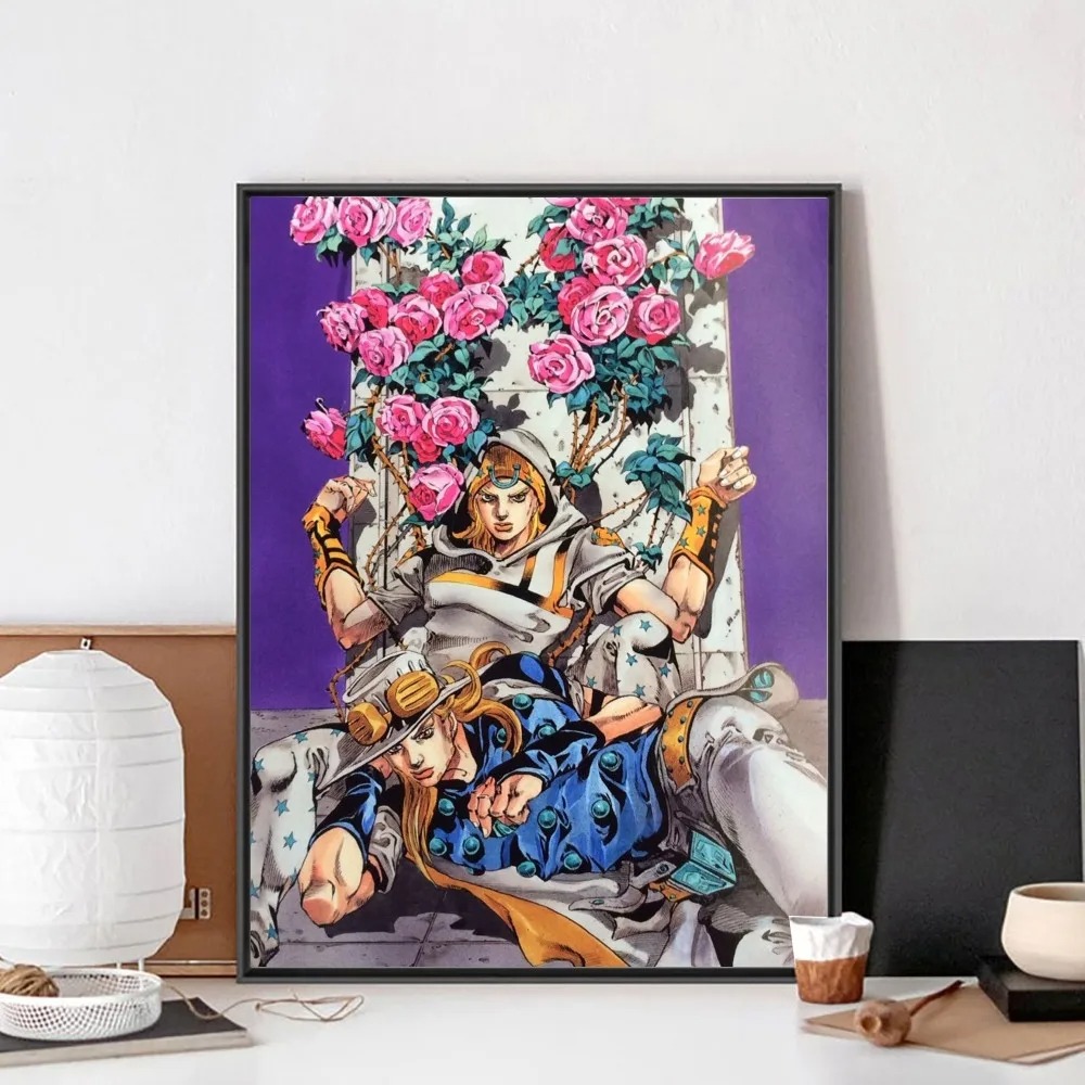 Modern Unframed Funny Anime Po - Home Office Minimalist ulasan dan harga