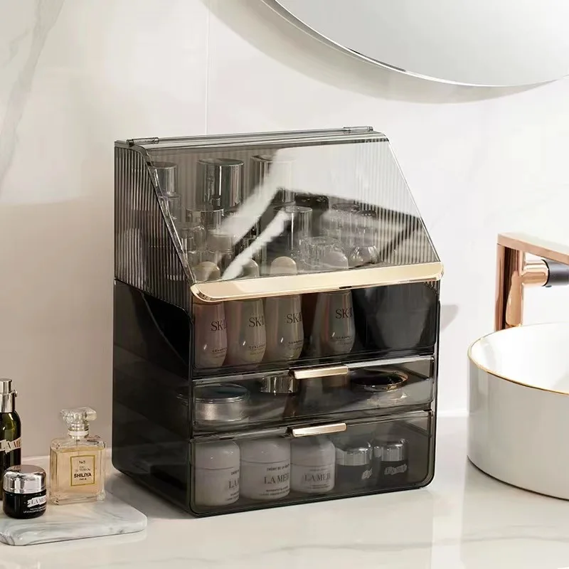 Desktop Makeup Container Drawe - Home Office Desk With Drawers ulasan dan harga